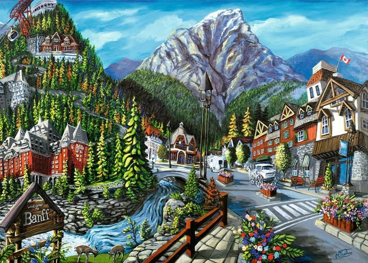 Puzzle Ravensburger Witamy w Banff 1000 elementów 12000494 (4005555004943) - obraz 2