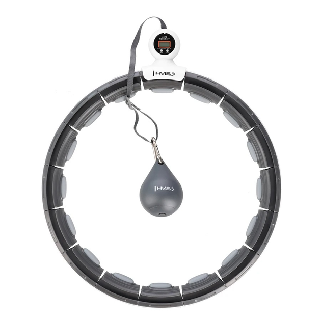 Zestaw HMS Hula hop magnetyczny HHM15 z licznikiem czarny + pas wyszczuplający BR163 czerwony (5907695511864) - obraz 2