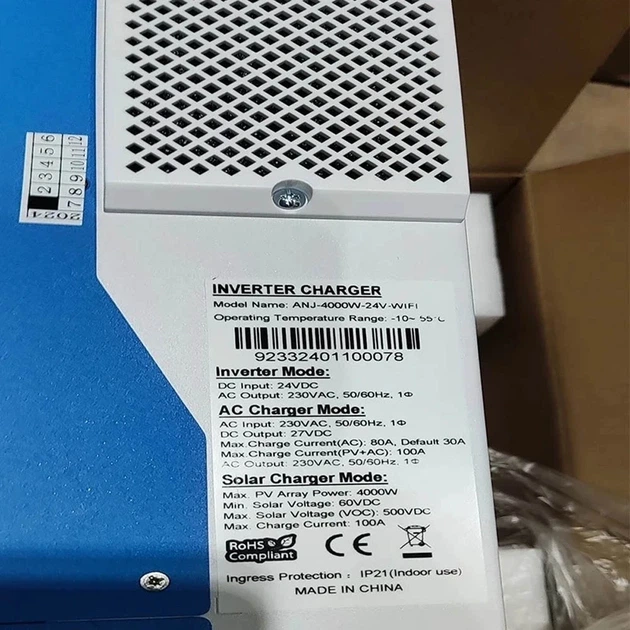 Гибридный инвертор Anenji ANJ-4000W 24V Wi-Fi 4кВт - изображение 4