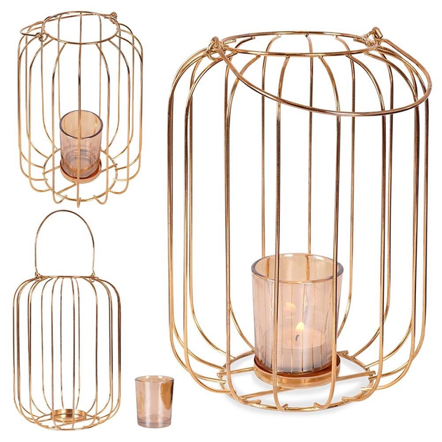 Lampion Home Styling Collection na świeczkę metalowy złoty 21.5 cm (8719987975622) - obraz 10