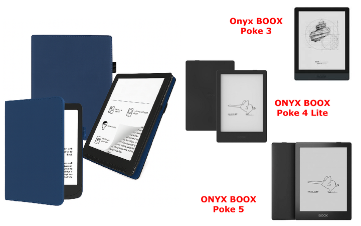 Чехол CRAYTON для Onyx BOOX Poke 3, Poke 4 Lite, Poke 5 – стиль, защита, цвет Blue TM - Фото 1 Чехол CRAYTON для Onyx BOOX Poke 3, Poke 4 Lite, Poke 5 – стиль, защита, цвет Blue TM - изображение 1
