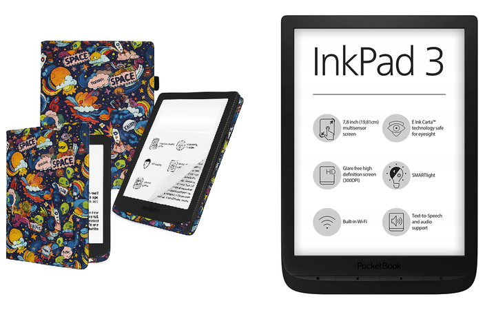 Чехол CRAYTON для Pocketbook Inkpad 3 PB740 – стиль, защита, цвет Kosmos - Фото 1 Чехол CRAYTON для Pocketbook Inkpad 3 PB740 – стиль, защита, цвет Kosmos - изображение 1