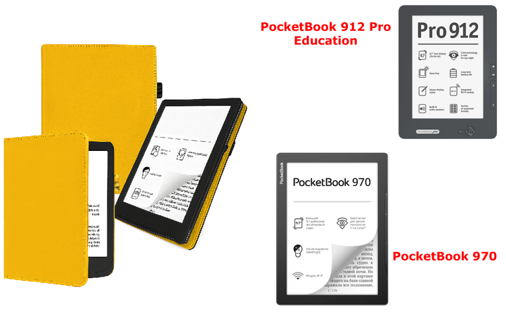 Чехол CRAYTON для PocketBook 912, 970 – стиль, защита, цвет Yellow - Фото 1 Чехол CRAYTON для PocketBook 912, 970 – стиль, защита, цвет Yellow - изображение 1