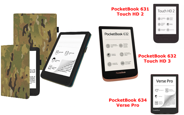 Чехол CRAYTON для PocketBook 631, 632, 634 – стиль, защита, цвет Multikam - Фото 1 Чехол CRAYTON для PocketBook 631, 632, 634 – стиль, защита, цвет Multikam - изображение 1