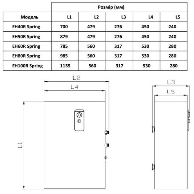 Бойлер електричний Willer Spring EH60R - изображение 10
