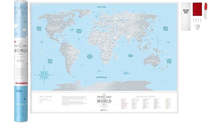 Скретч-карта світу 1DEA.me Travel Map Silver SW (4820191130104) - зображення 3