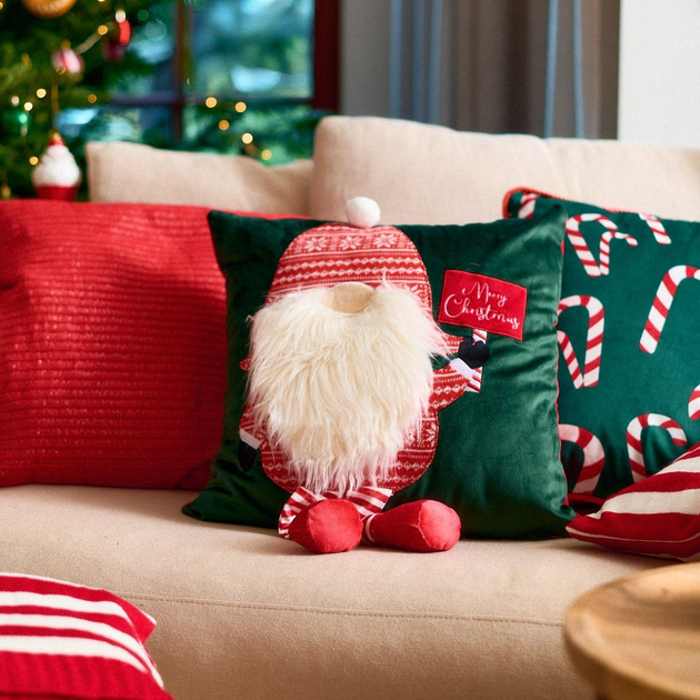 Poszewka Homla Maeve ze świątecznym skrzatem Zielona 45 x 45 cm (5906496709197) - obraz 6