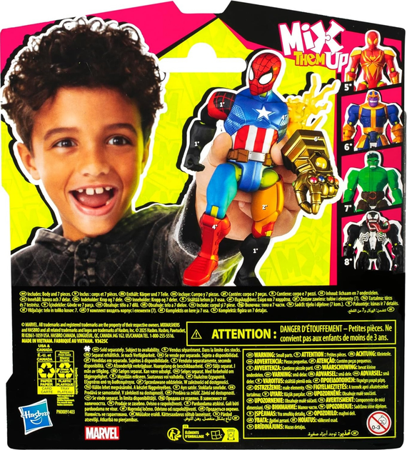 Фігурка Hasbro Marvel Mixmashers Spiderman 12 см F9213 (5010996248930) - зображення 10