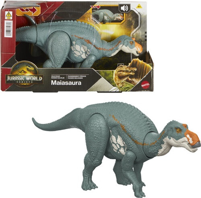 Фігурка Mattel Jurassic World Rebirth Wild Roar Maiasaura 12 см JGC82 (194735310753) - зображення 2