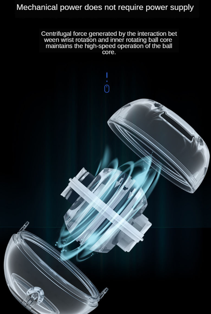 Тренажер гироскопический для кистей рук Gyro Ball Fiyozi LED PRO W5D-B. Кистевой тренажер / Гиробол / Эспандер - изображение 6
