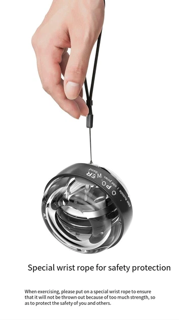 Гіроскопічний тренажер для кистей рук + Чохол Gyro Ball PRO TR900. Кистьовий тренажер / Гіробол / Еспандер - зображення 3