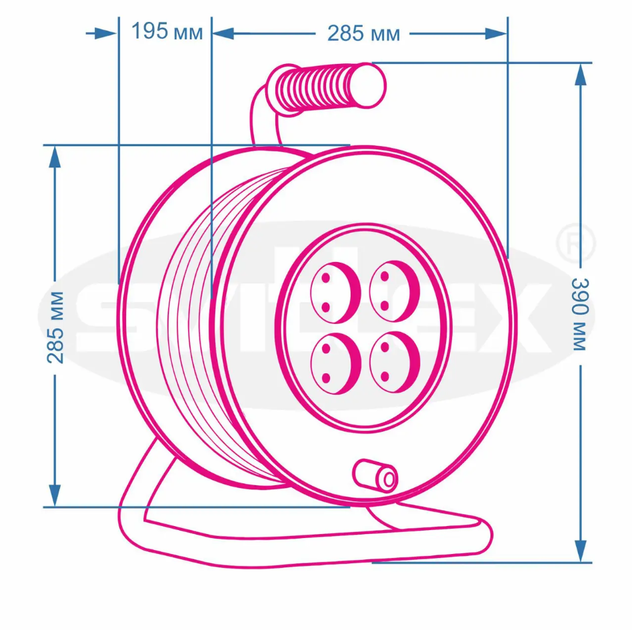 Котушка SVITTEX SV-029 порожня без подовжувачів та кабелів МЕГАвелика (до 150м) - Фото 6 Котушка SVITTEX SV-029 порожня без подовжувачів та кабелів МЕГАвелика (до 150м) - зображення 6