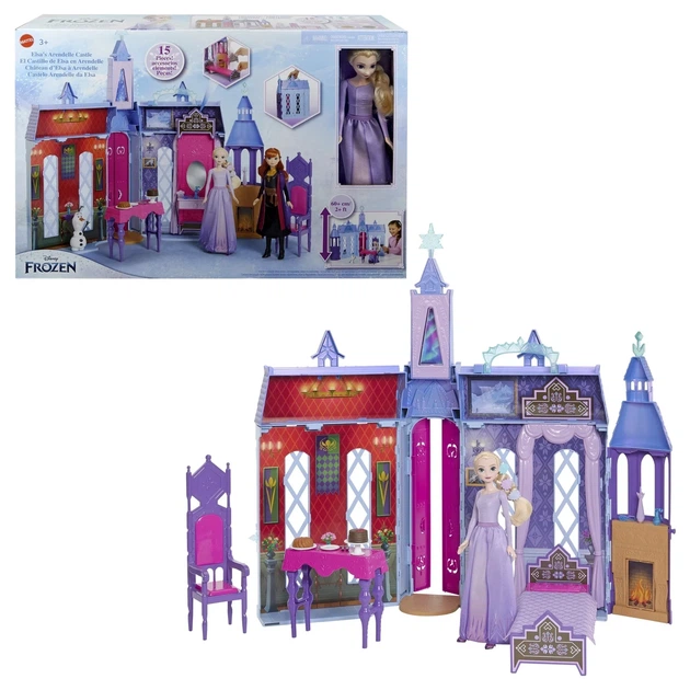 Игровой набор Disney Frozen Elsa Arendelle Castle переносной замок с куклой Эльзой с Холодное сердце HLW61 - изображение 2