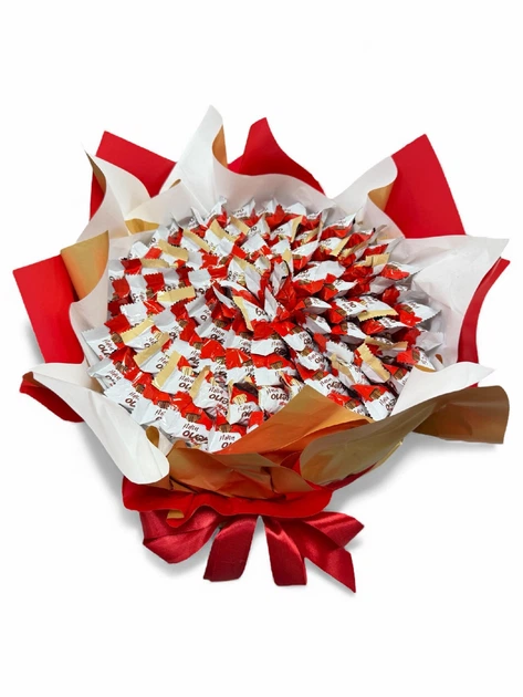Букет из конфет "Kinder Bueno Mini" 95 шт - Фото 7 Букет из конфет "Kinder Bueno Mini" 95 шт - изображение 7