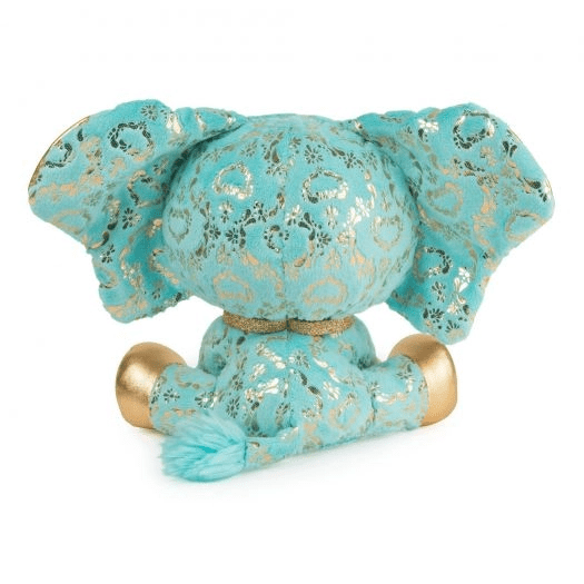 М'який слоник Gund P.Lushes Pets Белла ЕльФант 15см бірюзово-золотий, вишиті очі 6065234 - зображення 5
