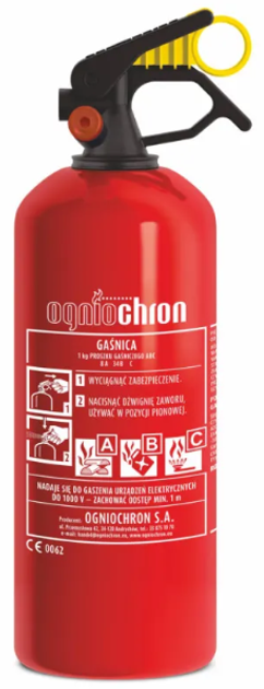 Gaśnica proszkowa Ognichron GP-1x ABC/M bez manometru i bez wieszaka (5907620601059) - obraz 1