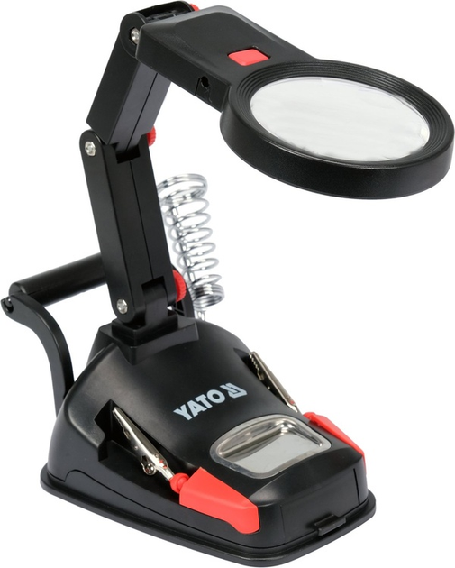 Тримач третя рука YATO з подвійною лупою з LED підсвічуванням (YT-73861) - зображення 2
