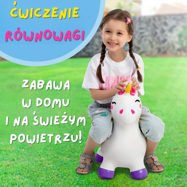 Стрибун Woopie Єдиноріг Білий (5906280654573) - зображення 7