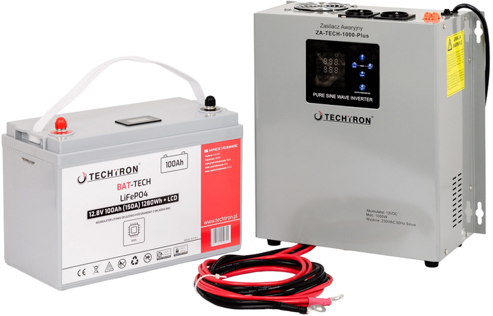 Zasilacz awaryjny TECHTRON ZA-TECH-1000-Plus 1000W/1500VA (5903816964687) - obraz 6