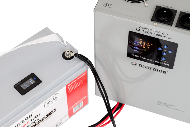 Zasilacz awaryjny TECHTRON ZA-TECH-1000-Plus 1000W/1500VA (5903816964687) - obraz 8