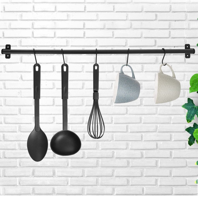 Вішак для кухонного приладдя Orion Radka металевий чорний 78.5 см (8592381175030) - зображення 6
