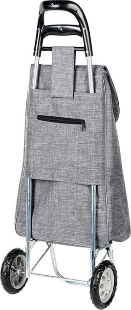 Візок з сумкою для покупок Vilde сірий 30 л (5904316493523) - зображення 7