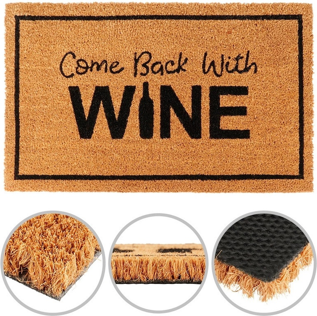 Wycieraczka do butów Home Styling Collection z włókna kokosowego podgumowana 75 x 45.5 x 1.5 cm (8720573956420) - obraz 6