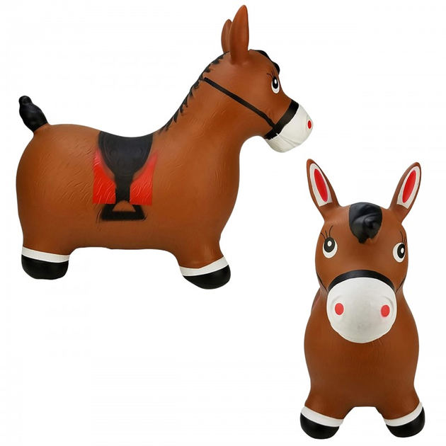 Skoczek gumowy do skakania Woopie  Konik + Pompka (5906280654603) - obraz 2