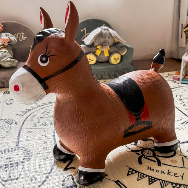 Skoczek gumowy do skakania Woopie  Konik + Pompka (5906280654603) - obraz 8