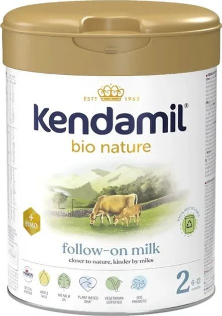 Mleko w proszku Kendamil Bio Nature 2 HMO+ 6–12 miesięcy 800 g (5056000505378) - obraz 1