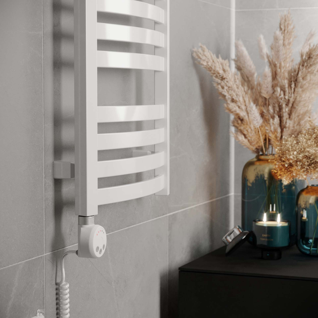 Сушарка для рушників електрична Terma D01 71 X 40 см Біла (WLLD1071040 K916E8MOAU) - зображення 3