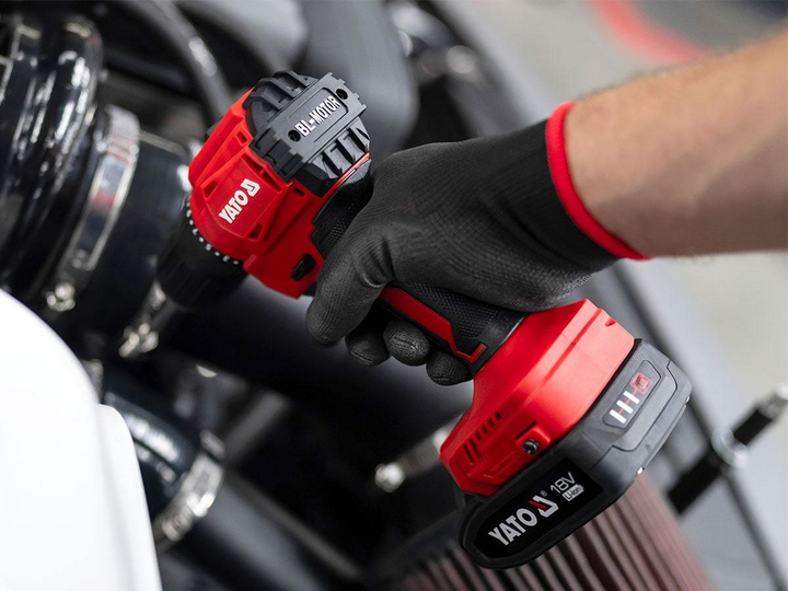 Wkrętarko-wiertarka akumulatorowa YATO 18V 45 Nm 2 akumulatory 2 Ah (YT-8277905) - obraz 9