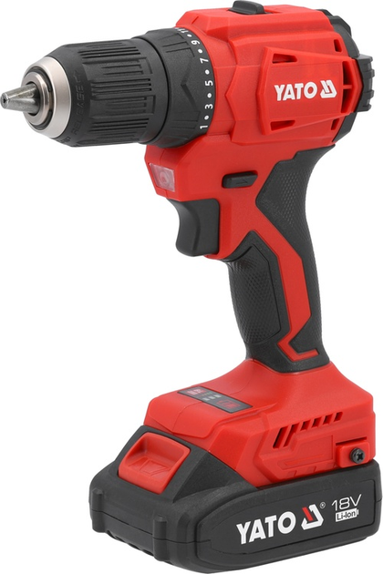 Wiertarko-wkrętarka akumulatorowa YATO 18V 45 Nm 2 Ah (YT-827788) - obraz 1