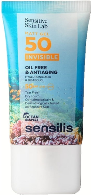 Żel przeciwsłoneczny do twarzy Sensilis Matt SPF 50+ 40 ml (8428749944201) (955555910102571) - Outlet - obraz 1