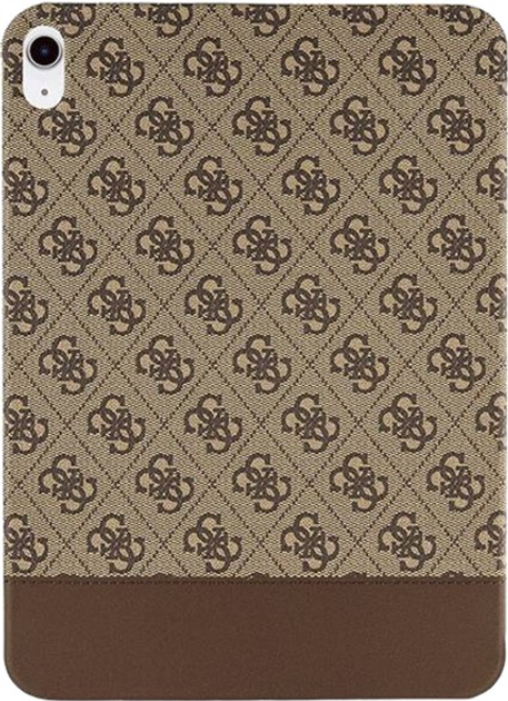 Etui z klapką Guess 4G Stripe Allover GUFC11PS4SGW do Apple iPad 10.9" Brązowy (3666339111571) (955555907135840) - Outlet - obraz 2