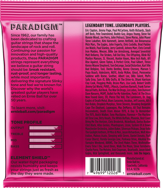 Струны для электрогитары Ernie Ball 2023 Paradigm Slinky 9/42 - Фото 2 Струны для электрогитары Ernie Ball 2023 Paradigm Slinky 9/42 - изображение 2