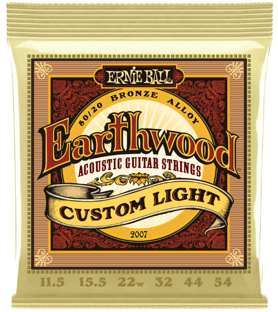 Струны для акустической гитары Ernie Ball 2007 Earthwood 80/20 Bronze Light 11.5/54 - Фото 1 Струны для акустической гитары Ernie Ball 2007 Earthwood 80/20 Bronze Light 11.5/54 - изображение 1