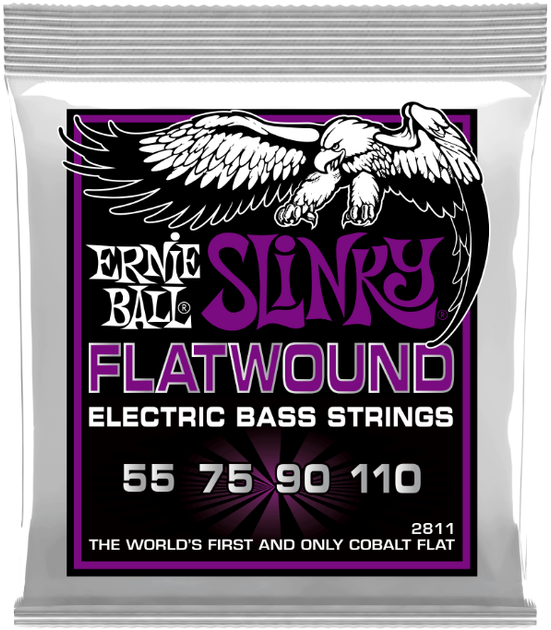 Струны для бас-гитары Ernie Ball 2811 Cobalt Slinky Flatwound 55/110 - Фото 1 Струны для бас-гитары Ernie Ball 2811 Cobalt Slinky Flatwound 55/110 - изображение 1