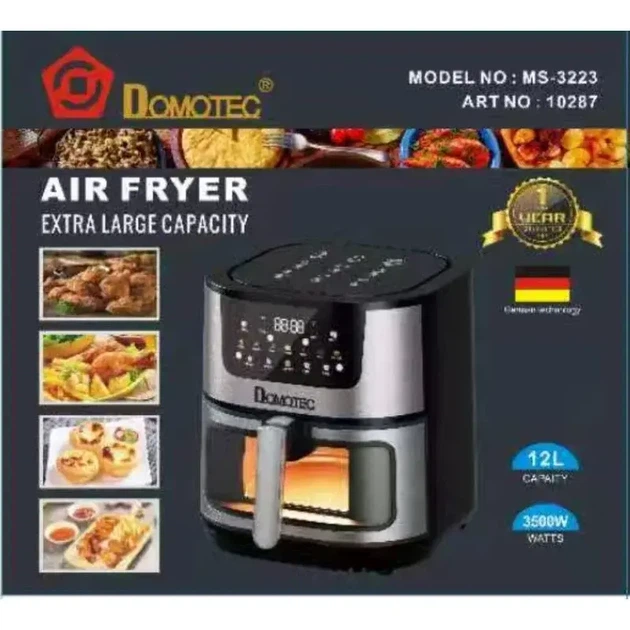 Аэрофритюрница Domotec MS-3223 12 литров мощностью 3500W, два тена - изображение 4