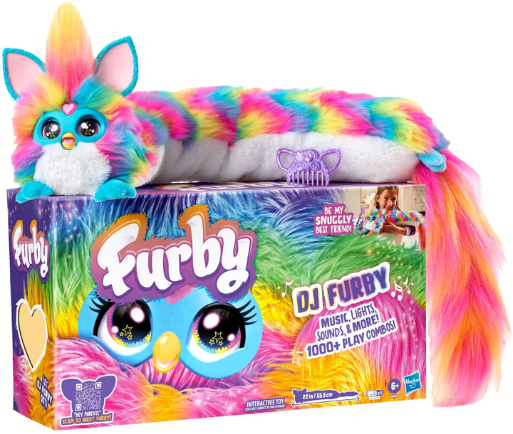 Інтерактивна іграшка FURBY DJ Furby Веселка G0668 (5010996329554) - зображення 1