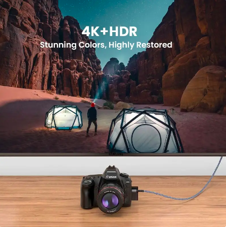 Кабель HDMI Micro HDMI 2м плетеный 4K 60Hz 2K 165Hz скоросной провод MicroHDMI шнур для подключения камер и планшетов - изображение 7