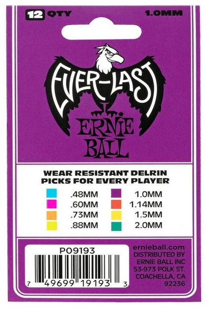 Медіатори Ernie Ball 9193 Red Everlast Guitar Player's Pack 1.0 mm (12 шт.) - Фото 2 Медіатори Ernie Ball 9193 Red Everlast Guitar Player's Pack 1.0 mm (12 шт.) - зображення 2