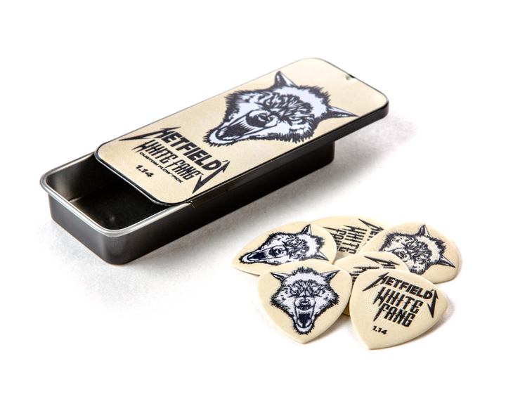 Медиаторы Dunlop PH122T1.14 White Fang Pick Tin 1.14 mm (6 шт.) - Фото 1 Медиаторы Dunlop PH122T1.14 White Fang Pick Tin 1.14 mm (6 шт.) - изображение 1