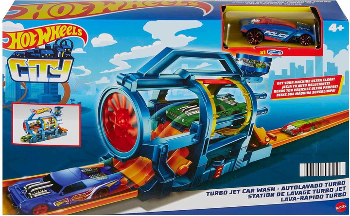 Zestaw do zabawy Mattel Hot Wheels Turbomyjnia (FJN35) (887961539110) - obraz 4