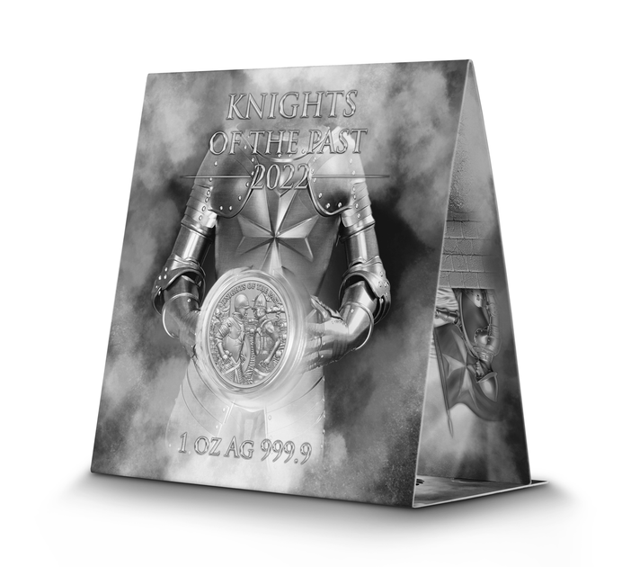 Серебряная монета Мальты Рыцари прошлого Knights of the Past 2022 от Germania Mint - изображение 5