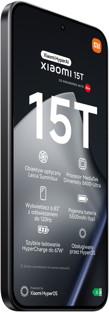 Smartfon Xiaomi 15T 12/512GB Black (MZB0KYPEU) - obraz 5