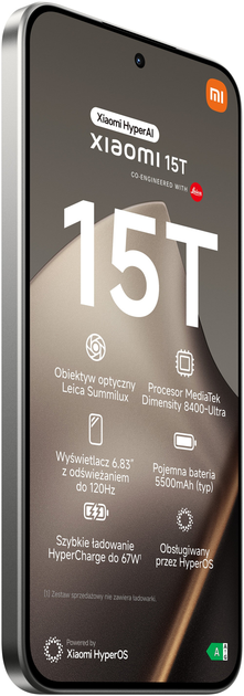 Smartfon Xiaomi 15T 12/256GB Titan Gray (MZB0KY9EU) - obraz 5