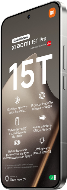 Smartfon Xiaomi 15T Pro 12GB/1TB Titan Gray (MZB0KV0EU) - obraz 4
