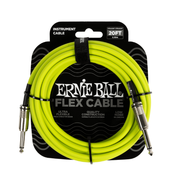 Інструментальний кабель Ernie Ball 6419 Flex Cable Green 6м (20ft) - Фото 1 Інструментальний кабель Ernie Ball 6419 Flex Cable Green 6м (20ft) - зображення 1
