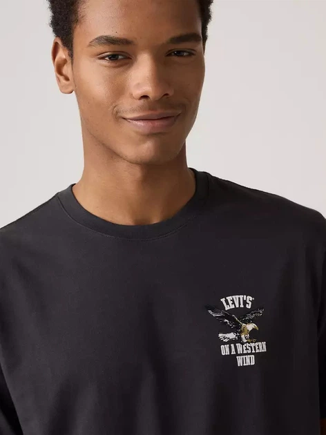Футболка хлопковая мужская Levi`s Relaxed Graphic Tee 16143-2050 L Черная (5401187353661) - изображение 4